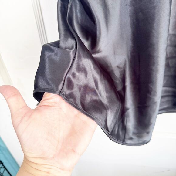 Farr West Vintage Satin Sleek Reversible Camisole Tank Top Black Style 123 Large - Picture 5 of 8